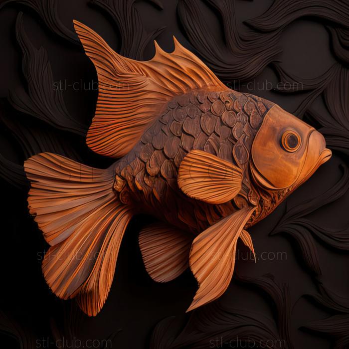 3D model st Chocolate oranda fish (STL)